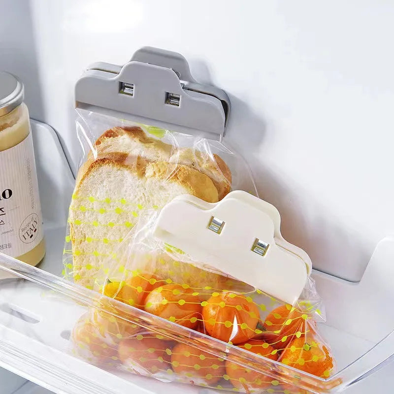 Portable Airtight Food Bag Clips Set – Kitchen Snack Sealer (4 Pcs)
