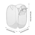 Folding Dirty Laundry Sorting Basket Washing Frame Bathroom Cloth Mesh Storage Bag Frame Bucket Laundry Organizers Storage Pouch