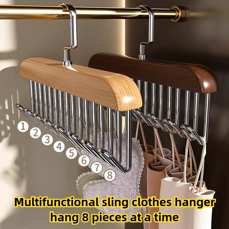 8-HOOK Wooden Hat -Accessory Organizer