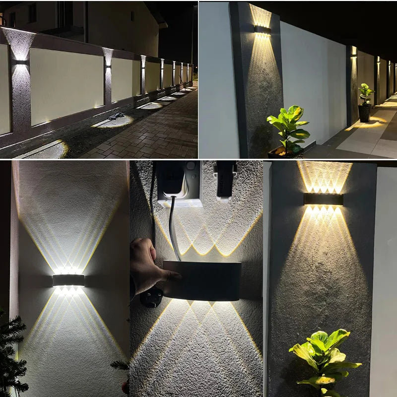 Modern LED Up & Down Wall Lamp – Waterproof Aluminum Indoor/Outdoor Lighting (IP65)