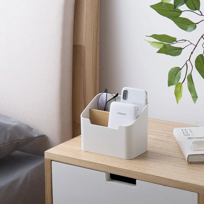 Multi-Function Desktop Organizer With Tissue Holder