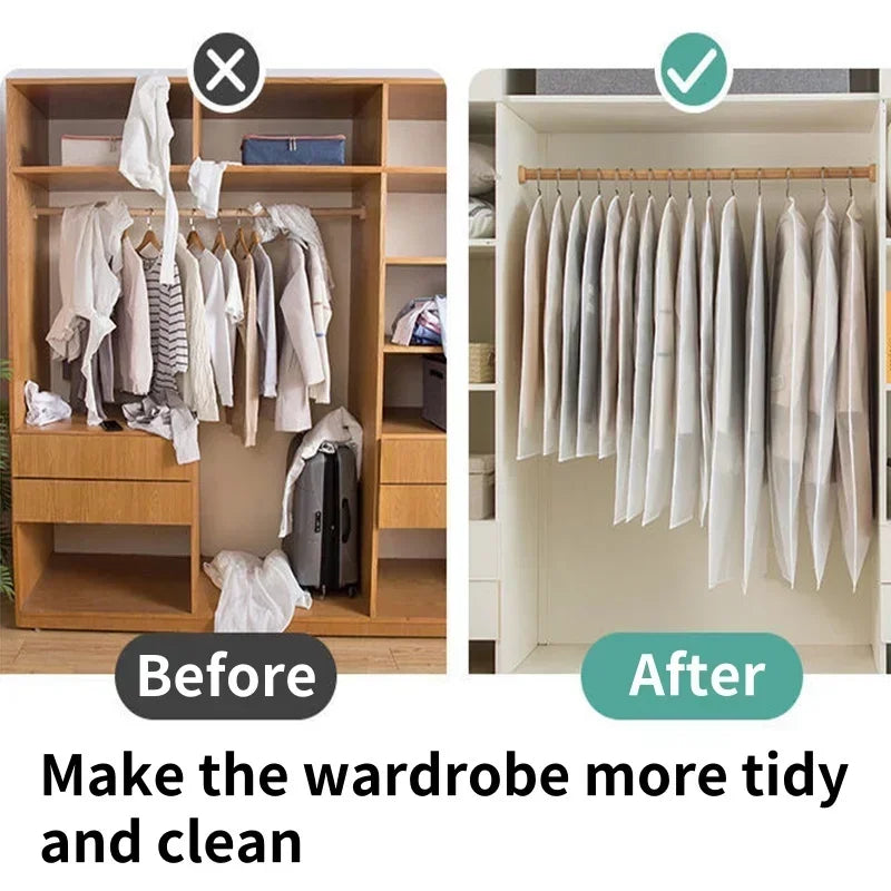 Transparent Garment Storage Bags With Zipper