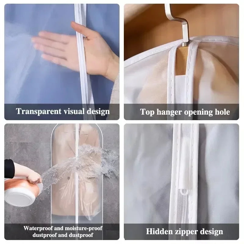Transparent Garment Storage Bags With Zipper