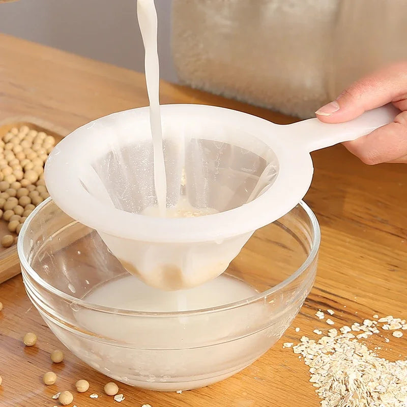 Premium Fine Mesh Kitchen Strainer – Stainless Steel & Nylon