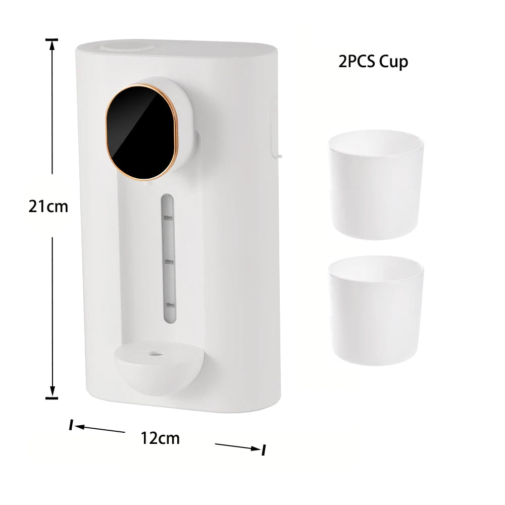 Wall-Mounted Smart Mouthwash Dispenser with 2 Magnetic Cups – USB-C Rechargeable