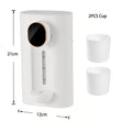 Wall-Mounted Smart Mouthwash Dispenser with 2 Magnetic Cups – USB-C Rechargeable