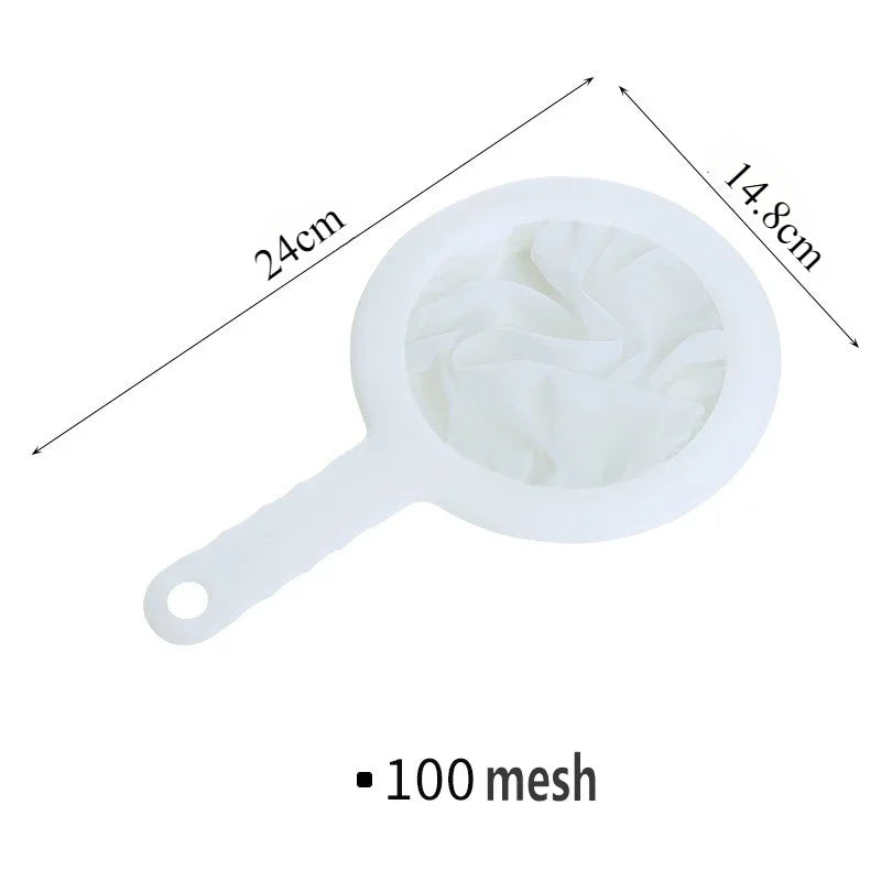 Premium Fine Mesh Kitchen Strainer – Stainless Steel & Nylon