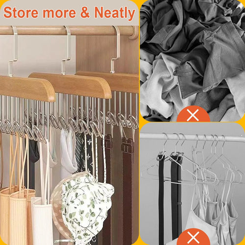 8-HOOK Wooden Hat -Accessory Organizer
