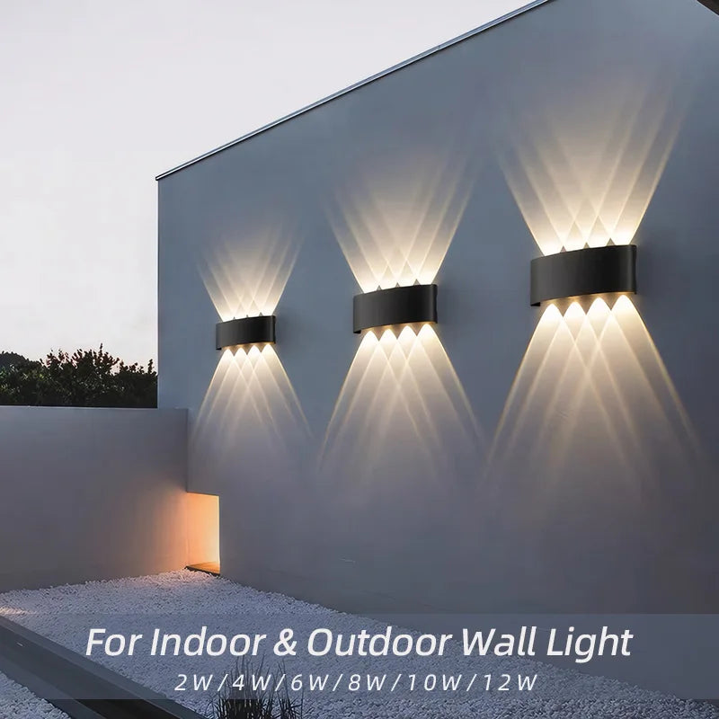 Modern LED Up & Down Wall Lamp – Waterproof Aluminum Indoor/Outdoor Lighting (IP65)