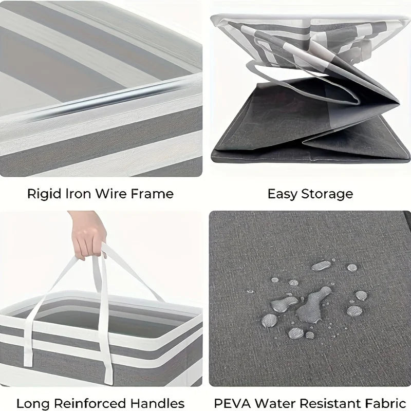 Foldable Fabric Laundry Storage Basket