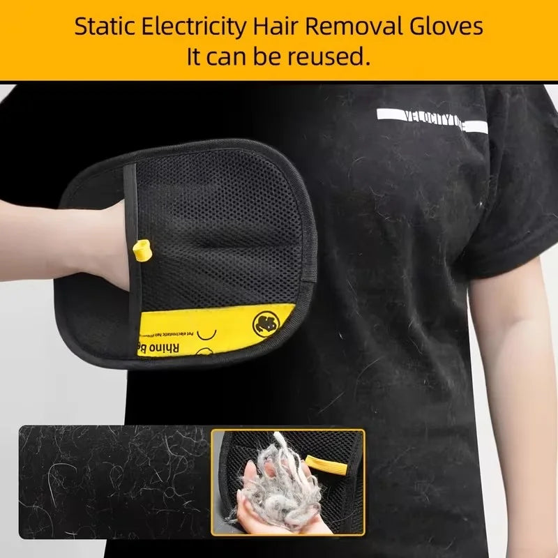 Reusable Pet Hair Removal Gloves – Lint Remover for Furniture & Clothing