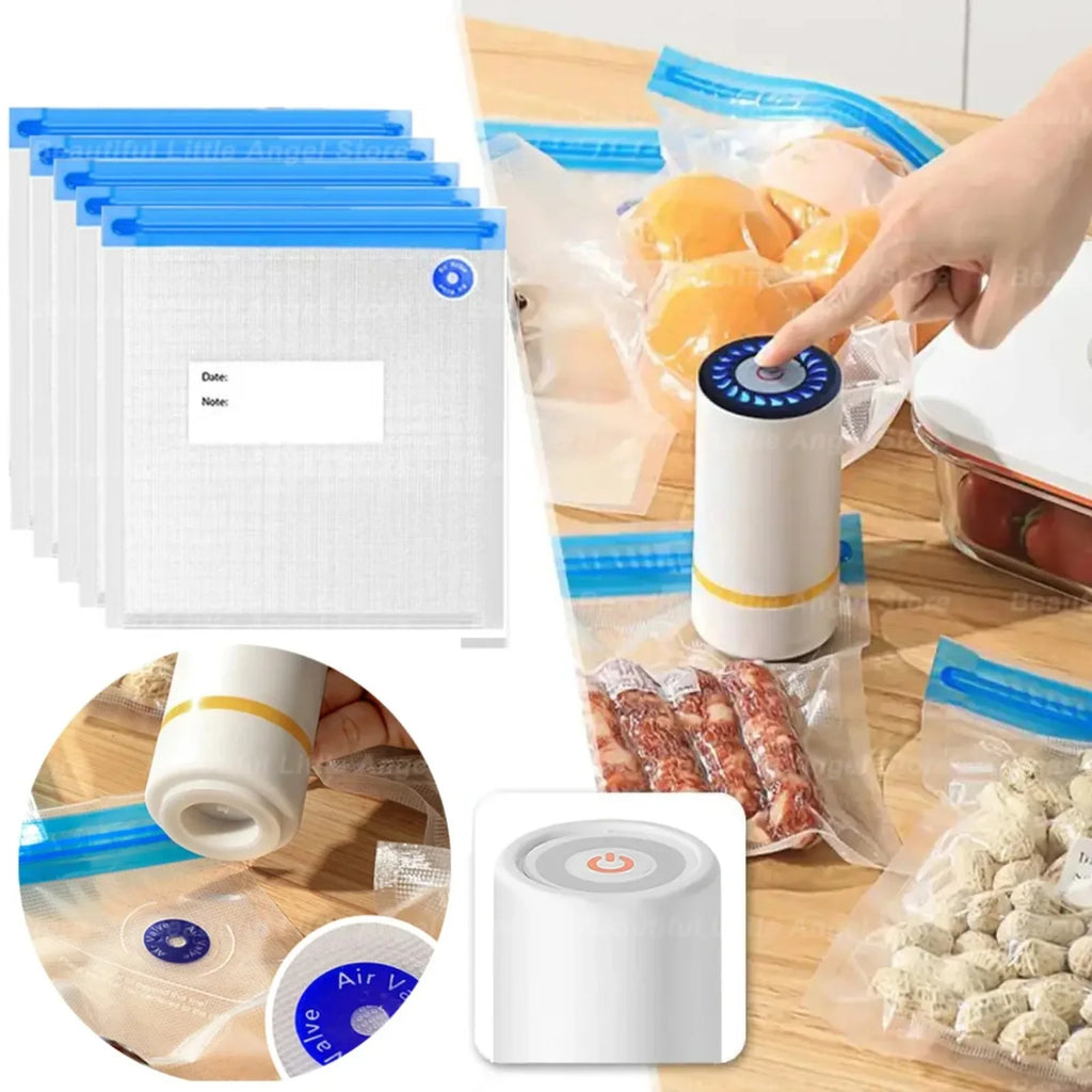 USB Rechargeble Vacuum Food Storage Bags Set
