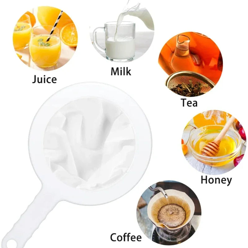 Premium Fine Mesh Kitchen Strainer – Stainless Steel & Nylon