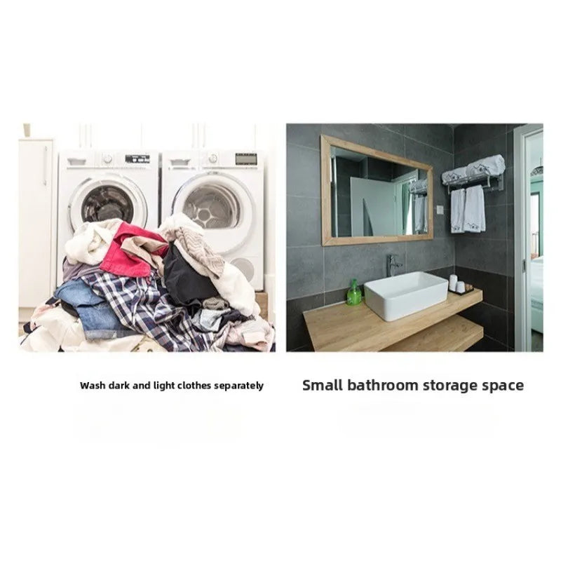 Large Foldable Laundry Basket Fabric Sorting Hampers with Handles Collapsible Clothes Organizer for Home/Bathroom/Dorm