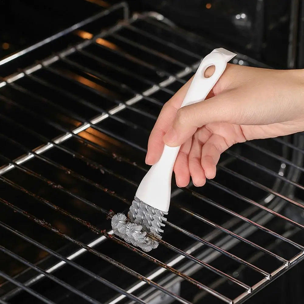 Grill Brush V-shaped Hooked Brush and Scraper Multifunctional Barbecue Kit Net Cleaning Brush for  Kitchen Gadget