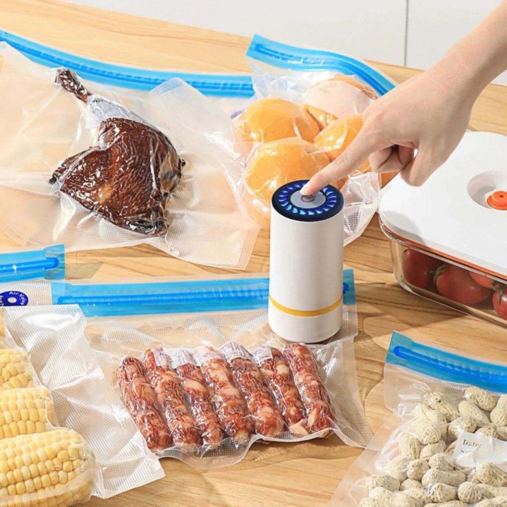 USB Rechargeble Vacuum Food Storage Bags Set