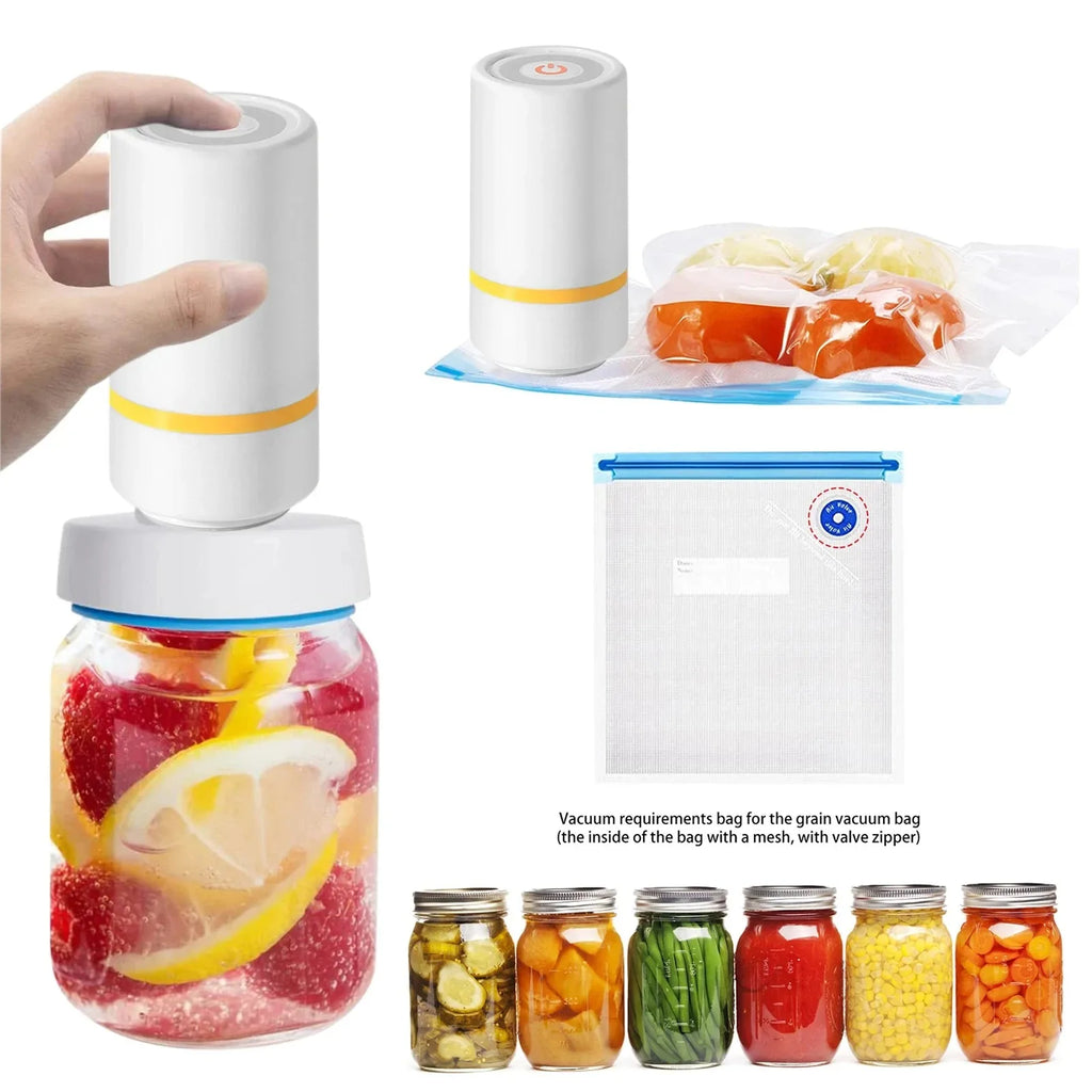 USB Rechargeble Vacuum Food Storage Bags Set