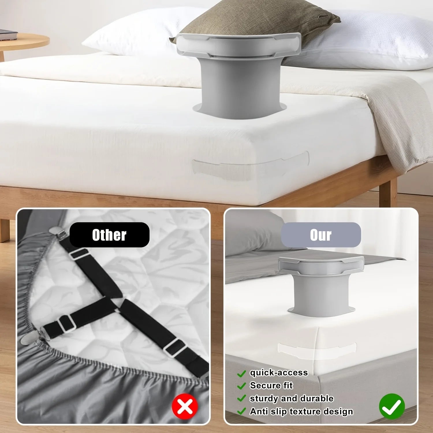 4PCS Adjustable Bed sheet Corner Straps