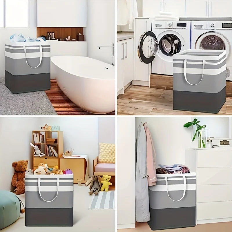 Foldable Fabric Laundry Storage Basket